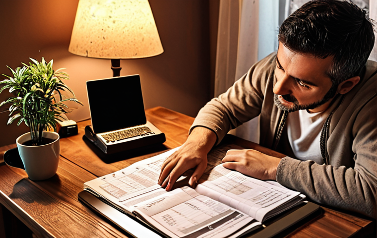 Cozy Financial Planning at Home**

Prompt: A warm, inviting home scene. A person is sitting at a wooden table, illuminated by a soft lamp. They are reviewing financial documents, possibly a spreadsheet on a laptop. A cup of Turkish coffee ("Türk kahvesi") is nearby. The overall mood is relaxed and focused, suggesting careful budgeting for a tech sabbatical. Include elements like a plant or a cozy rug to enhance the "home" feel. Consider a slightly vintage aesthetic.

**